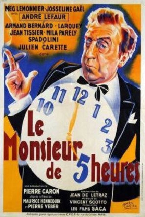 Movie poster for Le Monsieur de 5 heures (1938)