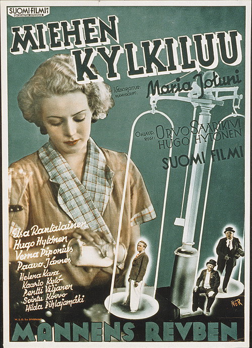 Movie poster for Miehen kylkiluu (1937)