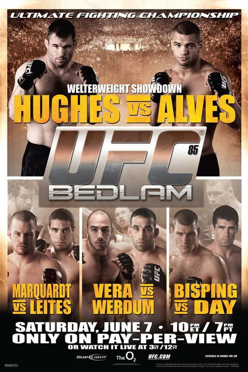 Movie poster for UFC 85: Bedlam (2008)