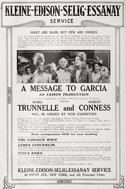 Movie poster for A Message to Garcia (1916)