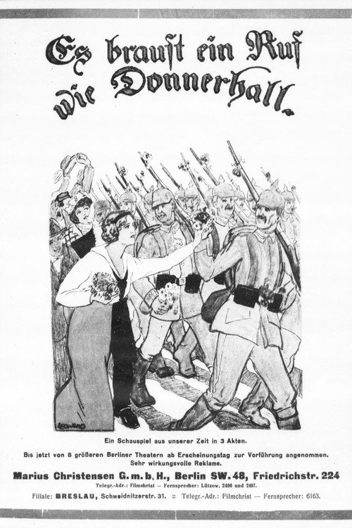 Movie poster for Es braust ein Ruf wie Donnerhall (1914)