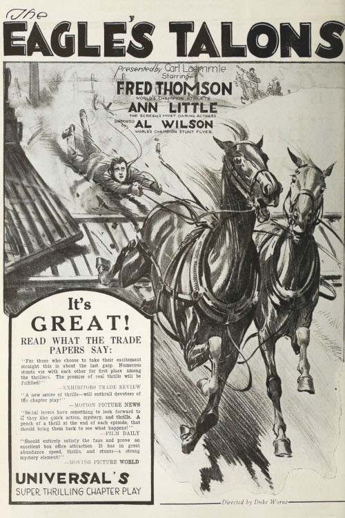 Movie poster for The Eagle's Talons (1923)