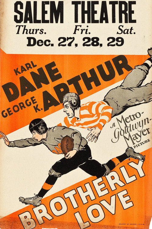 Movie poster for Brotherly Love (1928)