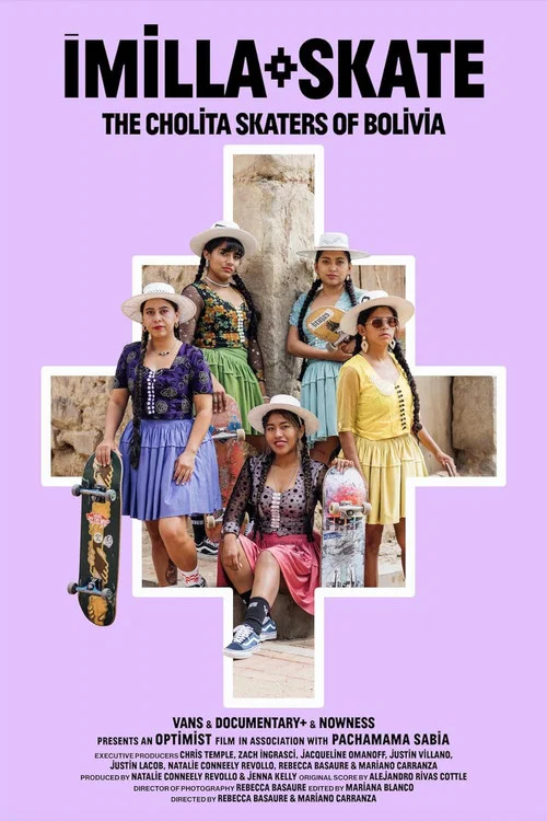 Movie poster for ImillaSkate: The Cholita Skaters of Bolivia (2025)