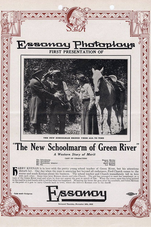 Movie poster for The New Schoolmarm of Green River (1913)