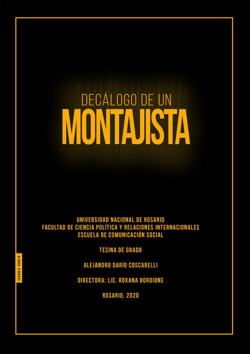 Movie poster for Decálogo de un montajista (2021)