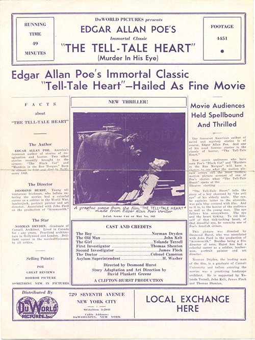 Movie poster for The Tell-Tale Heart (1934)