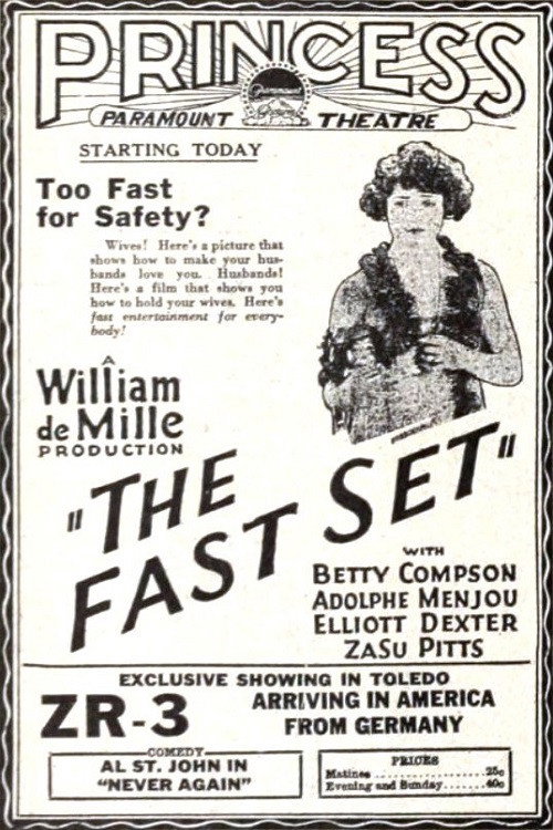 Movie poster for The Fast Set (1924)