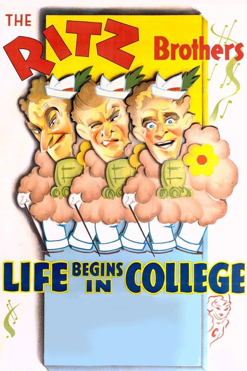 Movie poster for Life Begins in College (1937)