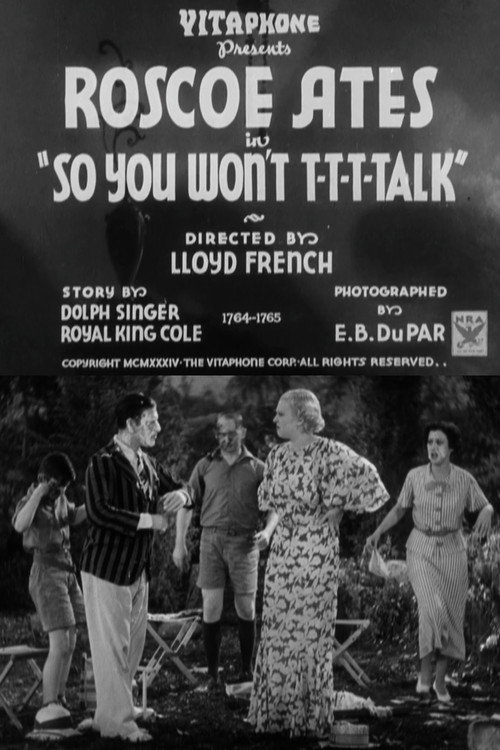 Movie poster for So You Won't T-T-T-Talk (1934)