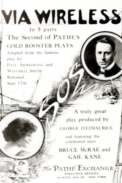 Movie poster for Via Wireless (1915)