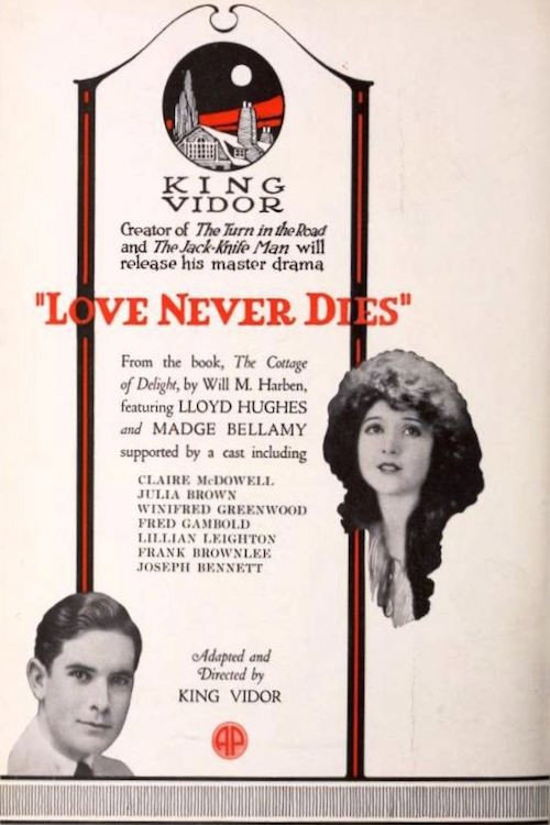 Movie poster for Love Never Dies (1921)