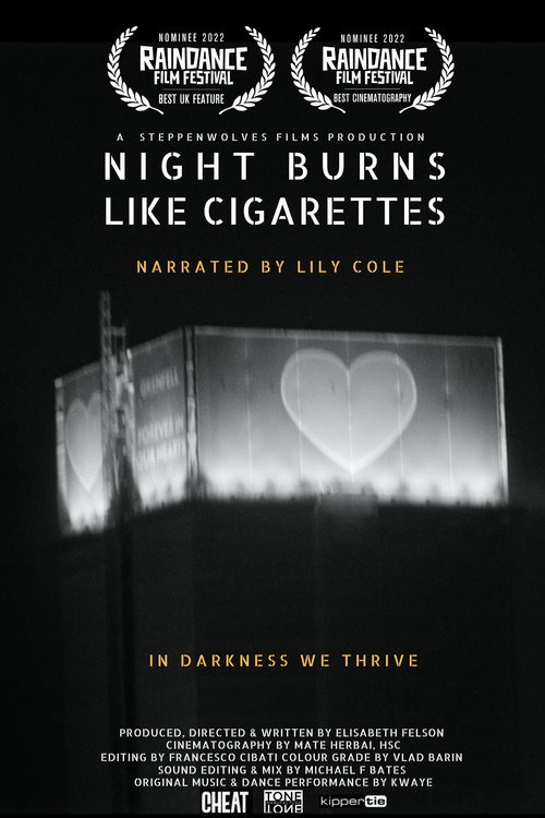 Movie poster for Night Burns Like Cigarettes (2022)