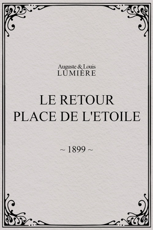Movie poster for Le retour, Place de l'Etoile (1899)