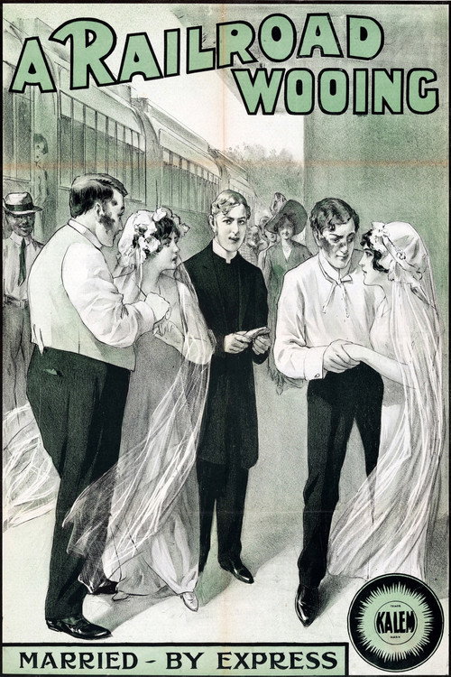 Movie poster for A Railroad Wooing (1913)