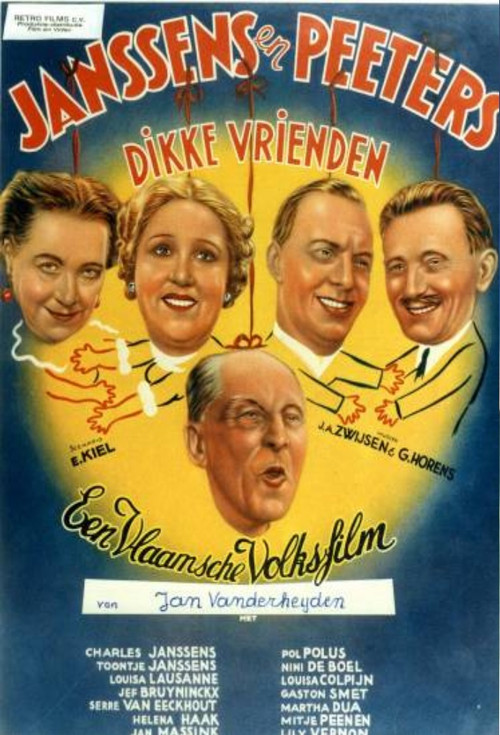 Movie poster for Janssens en Peeters dikke vrienden (1940)