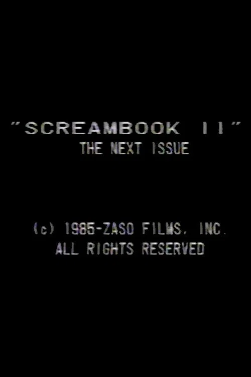 Movie poster for Screambook II (1985)