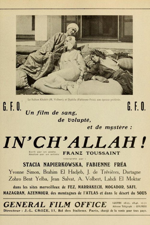 Movie poster for In'ch'Allah (1922)