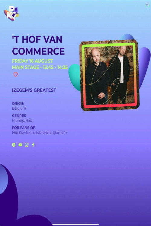 Movie poster for 'T Hof Van Commerce: Pukkelpop 2024 (2024)