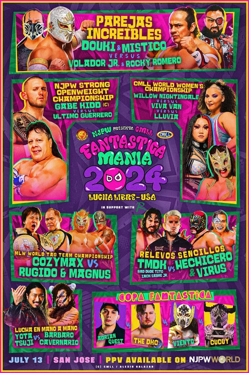 Movie poster for NJPW Presents CMLL Fantastica Mania 2024 - Lucha Libre USA (2024)