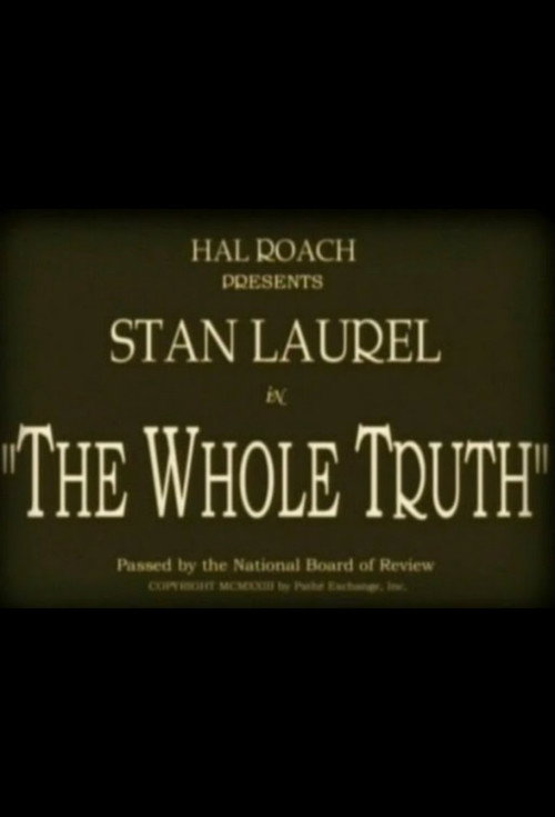 Movie poster for The Whole Truth (1923)