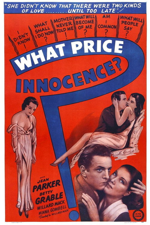 Movie poster for What Price Innocence? (1933)