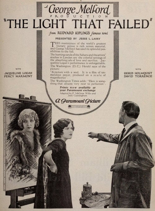 Movie poster for The Light That Failed (1923)