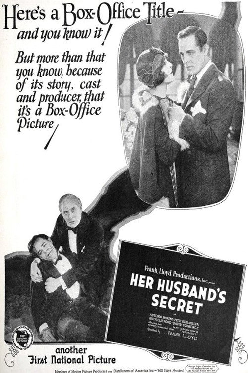 Movie poster for Her Husband's Secret (1925)