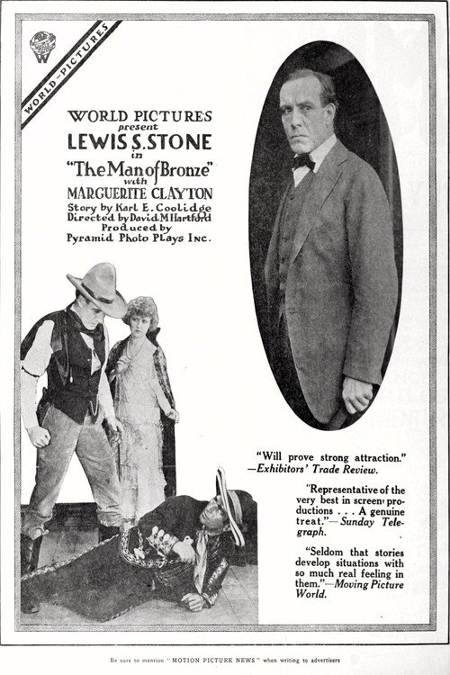 Movie poster for The Man of Bronze (1918)