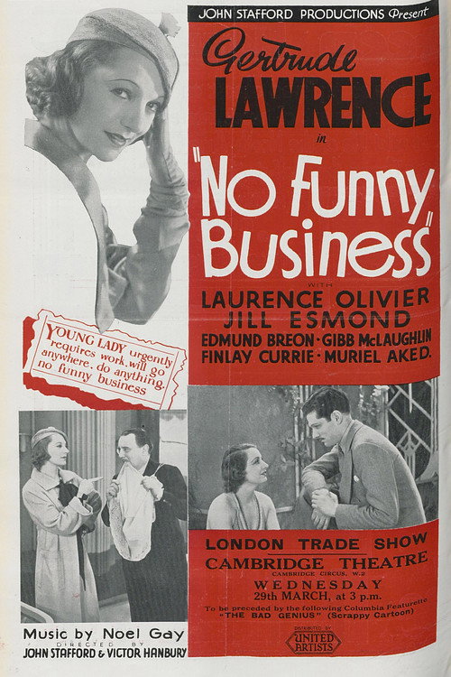 Movie poster for No Funny Business (1933)
