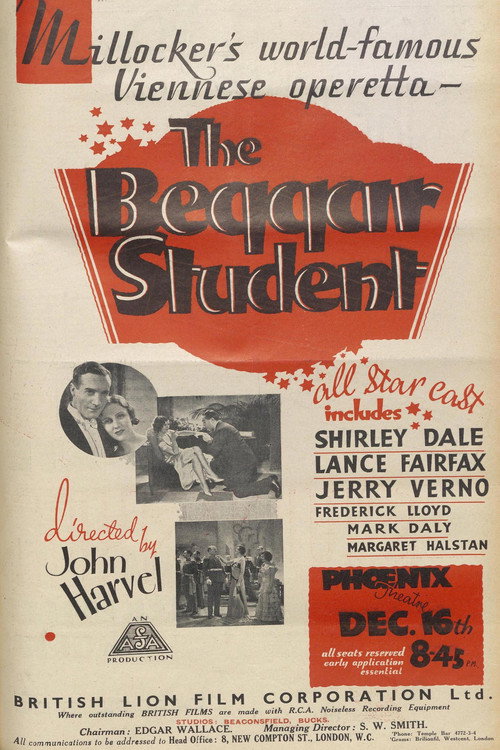 Movie poster for The Beggar Student (1931)
