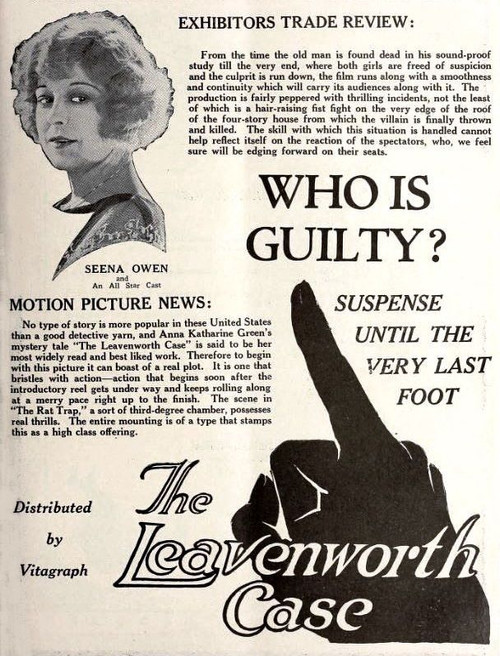 Movie poster for The Leavenworth Case (1923)