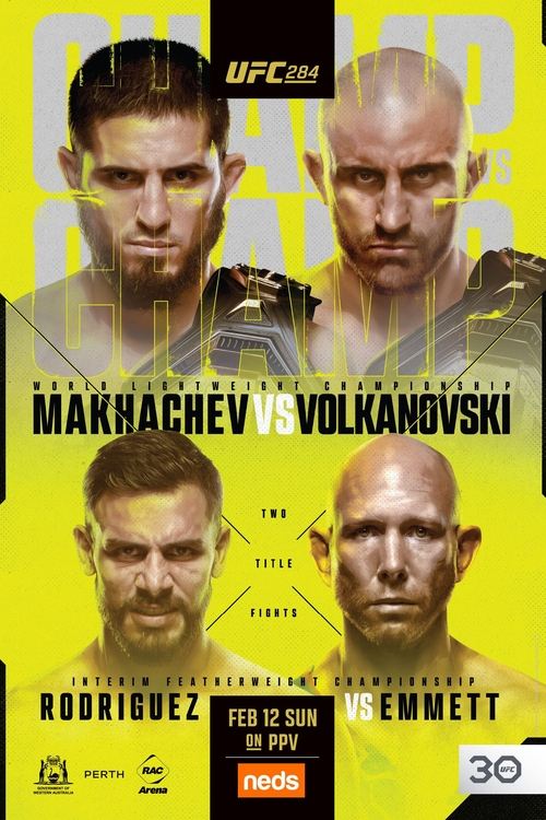 Movie poster for UFC 284: Makhachev vs. Volkanovski (2023)