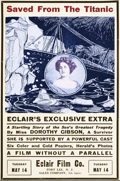 Movie poster for Saved from the Titanic (1912)