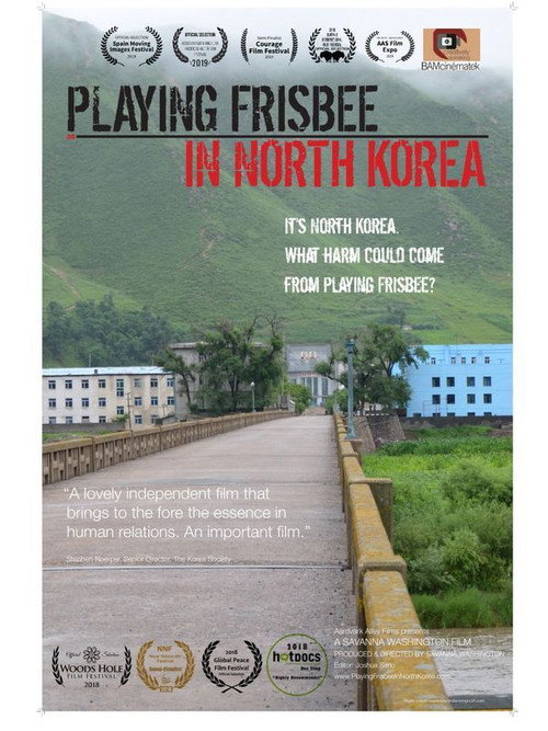 Movie poster for Playing Frisbee in North Korea (2021)