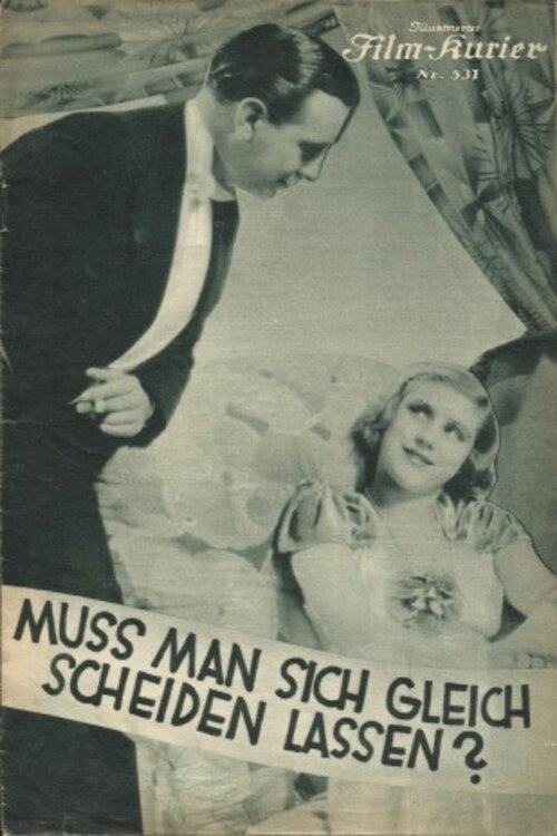 Movie poster for Muß man sich gleich scheiden lassen (1933)