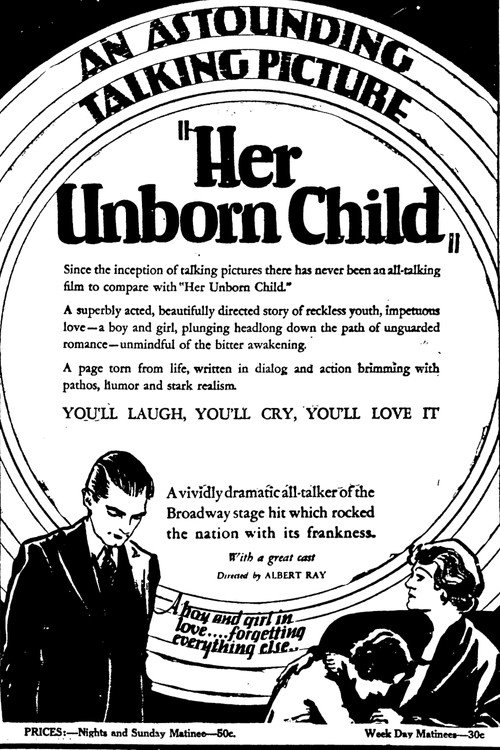 Movie poster for Her Unborn Child (1930)