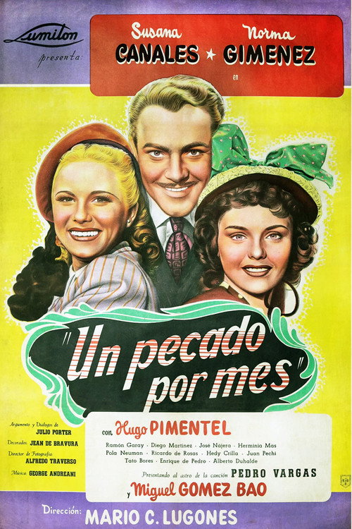 Movie poster for One Sin A Month (1949)
