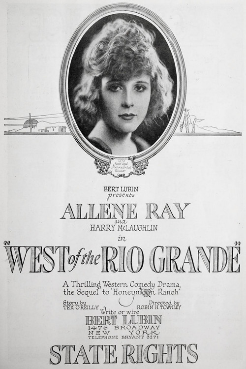 Movie poster for West of the Rio Grande (1921)