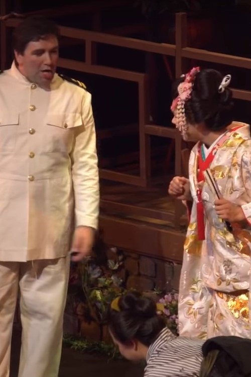 Movie poster for Madama Butterfly 蝶々夫人 in Japanese and English Aratani Theatre (2019)