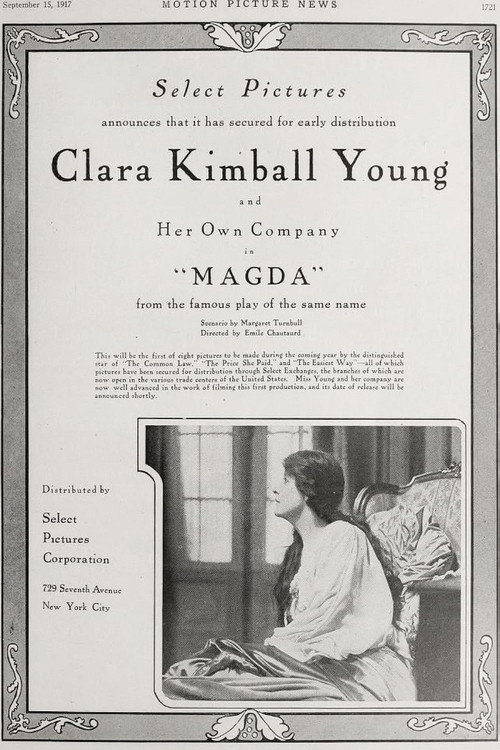 Movie poster for Magda (1917)