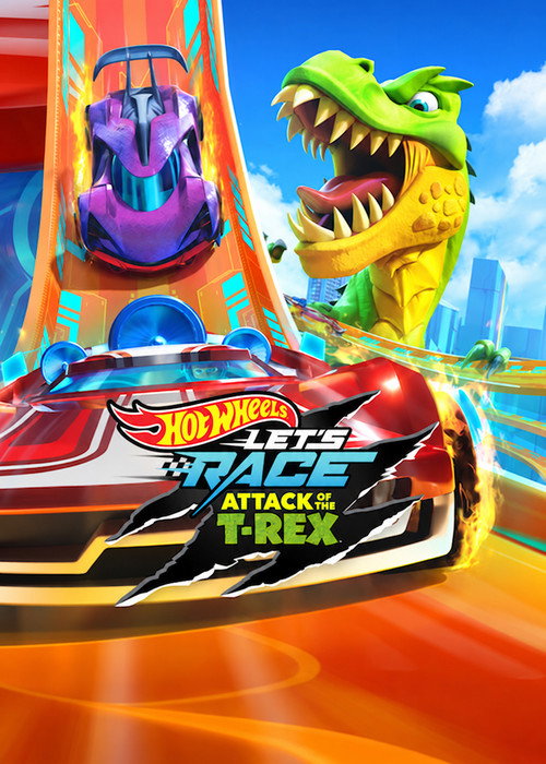Movie poster for Hot Wheels Let's Race: Attack of the T-Rex (2026)