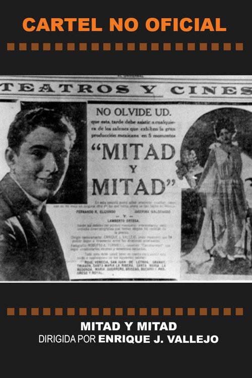 Movie poster for Mitad y mitad (1921)