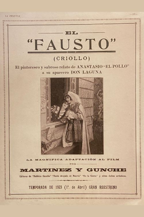 Movie poster for Fausto (1923)