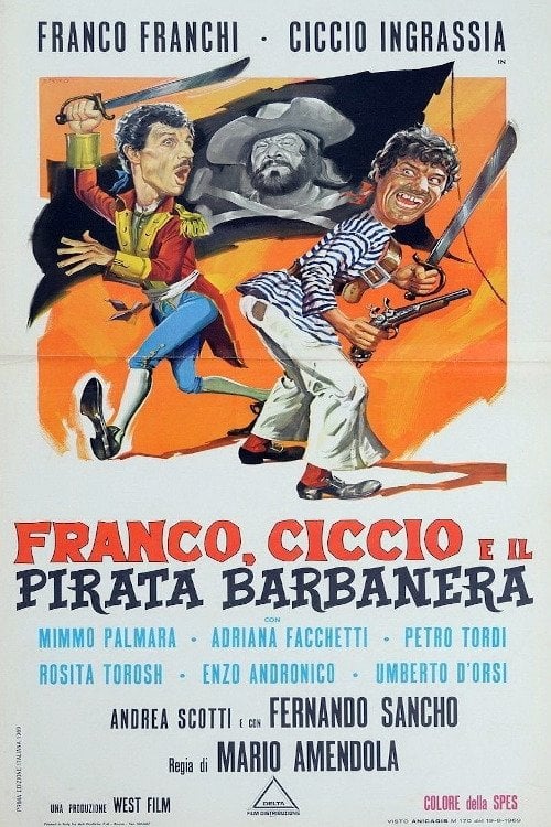 Movie poster for Franco, Ciccio and the Pirate Blackbeard (1969)