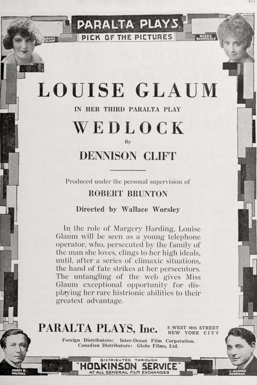 Movie poster for Wedlock (1918)