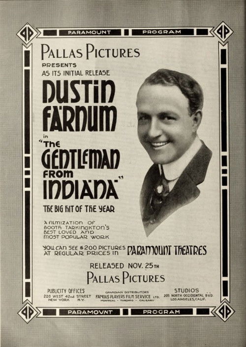 Movie poster for The Gentleman from Indiana (1915)