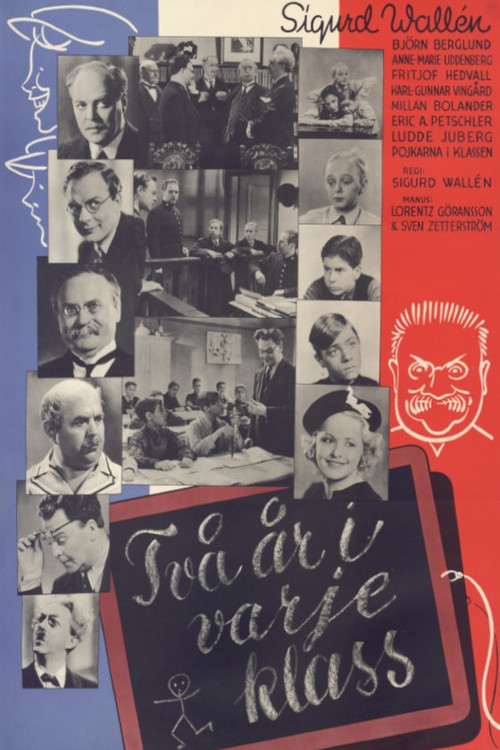 Movie poster for Två år i varje klass (1938)