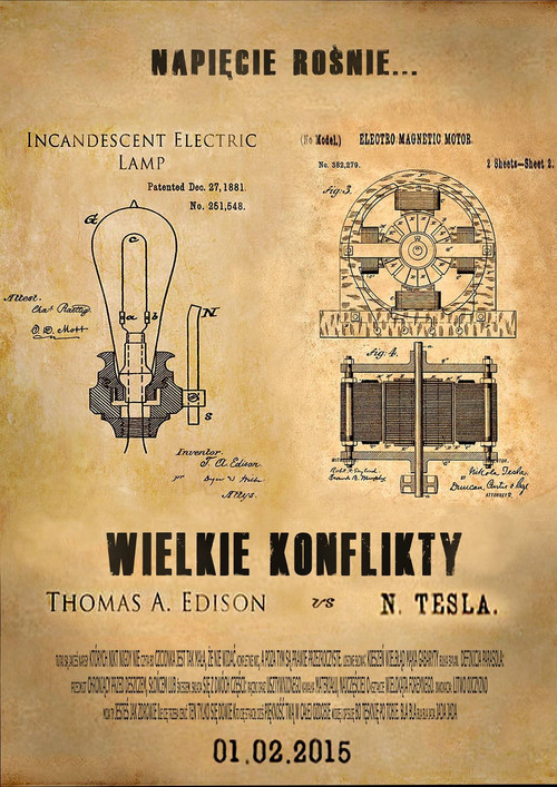 Movie poster for Edison vs Tesla (2015)