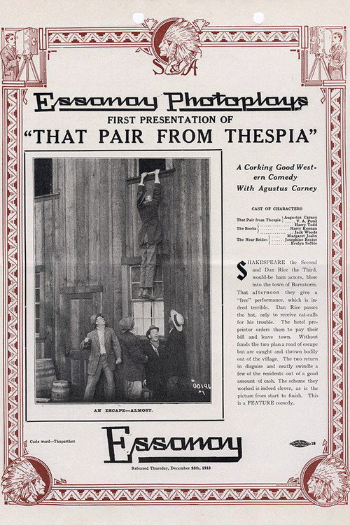 Movie poster for That Pair from Thespia (1913)